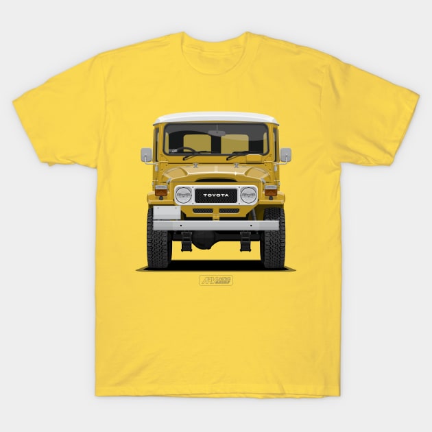 TLC FJ40 Hardtop Mustard Yellow Front T-Shirt by ARVwerks